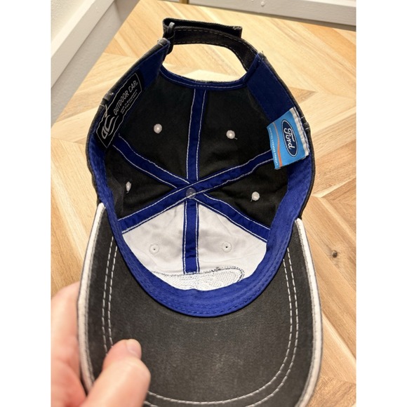 Ford Truck Distressed Hat Cap Strapback Gray/Blk Outdoor Cap Officially Licensed - Picture 6 of 6